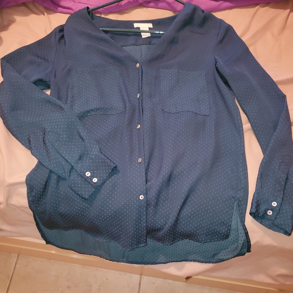 Long sleeve button down blouse